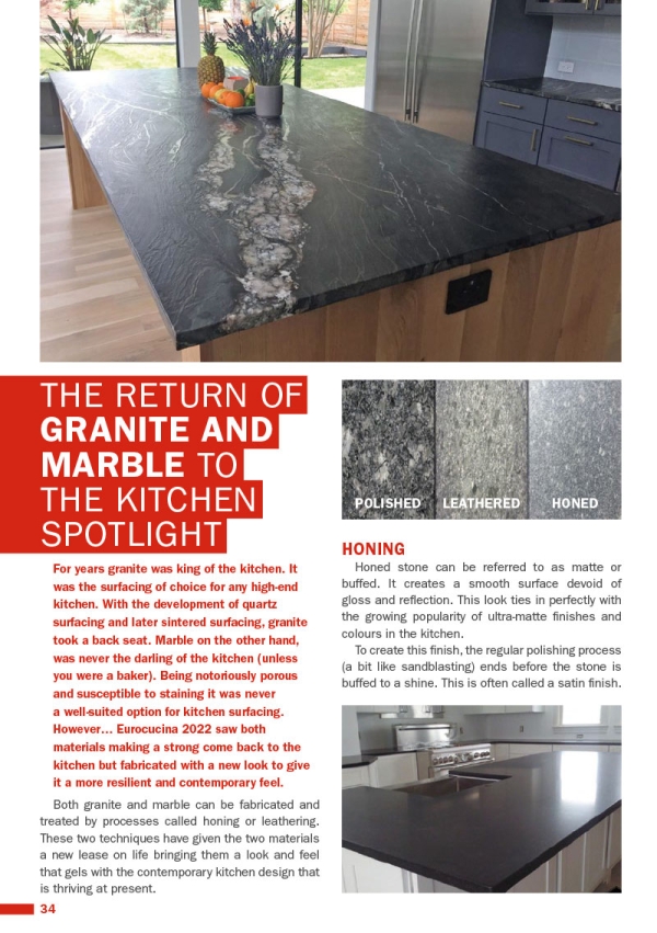 The return of Granite and Marble to the kitchen spotlight