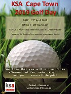 Bookings are open for the KSA CT Golf day 2019