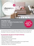 Decorex exhibitors briefing around the courner