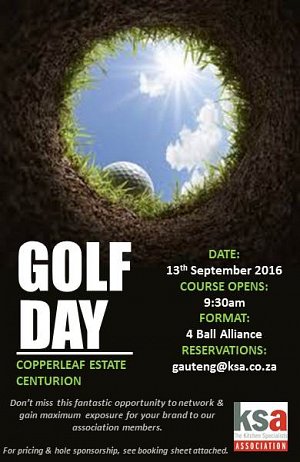 Join us at the KSA JHB annual golf day