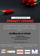 Invitation to KSA Gauteng's first product evening of 2019